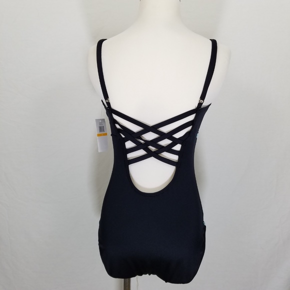Clean Water Swimsuit Small 1 Piece Tribal Strappy - Picture 5 of 7